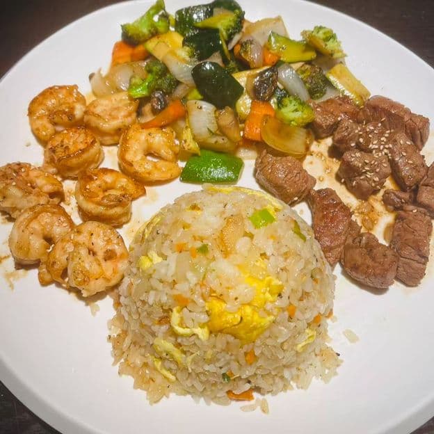 N.Y Steak & Shrimp Teppanyaki Dinner Combination